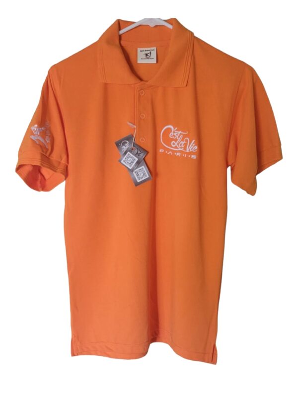 "Bips Dutch" Orange Polo white embroidery