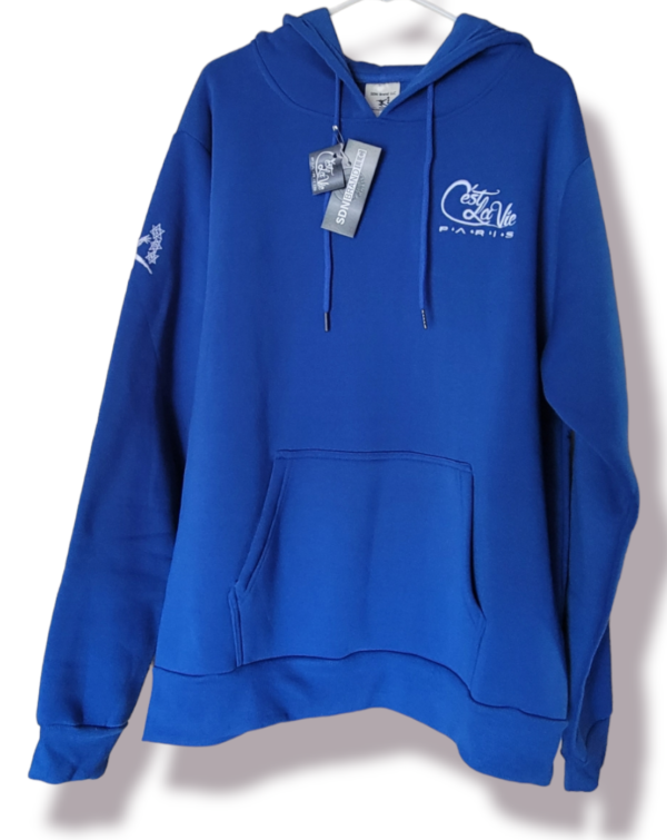 "Tyler Bleue Nobel - Royal blue with white, hoodie"