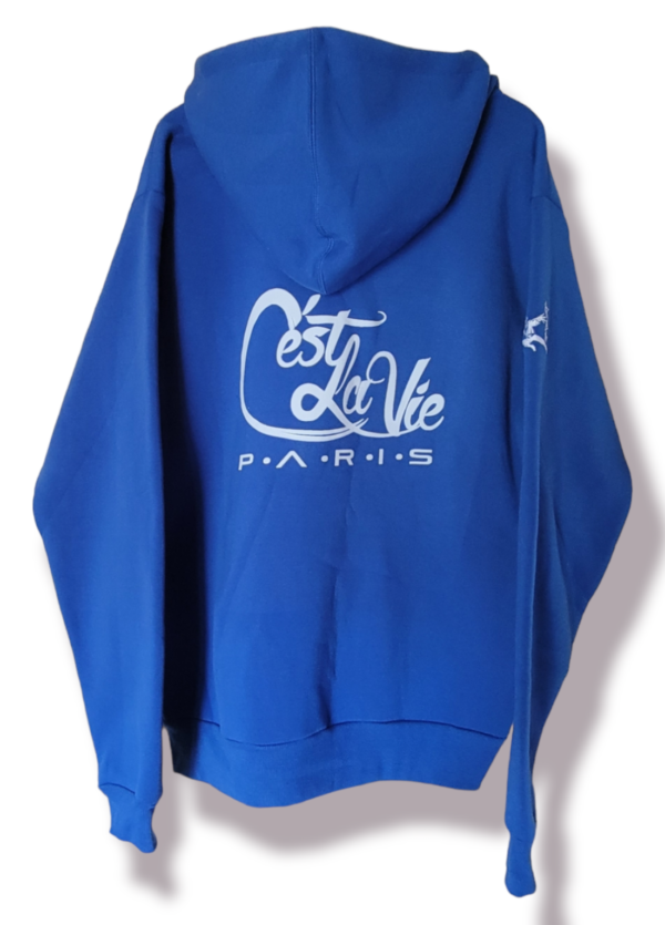 "Tyler Bleue Nobel - Royal blue with white, hoodie" - Image 2