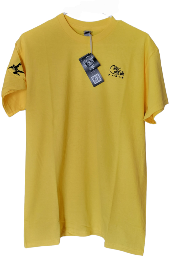 "Phillip Sunshine Blast Victory Noire 2 - Yellow with black embroidery tee-shirt "